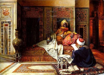 Las noticias de Sudán 1885 Ludwig Deutsch Orientalismo Araber Pinturas al óleo